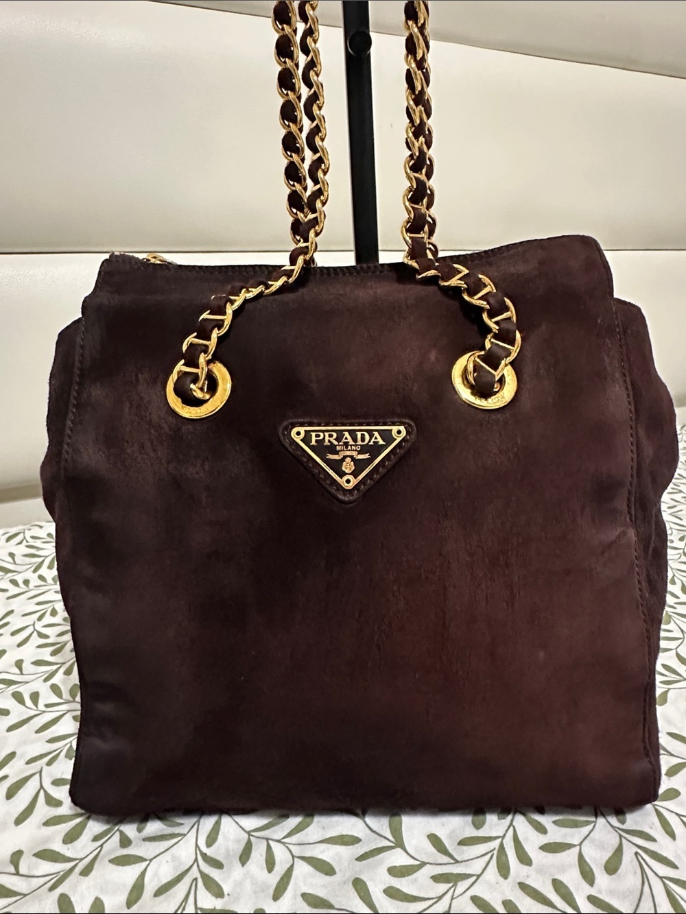 Prada Suede Shoulder Bag